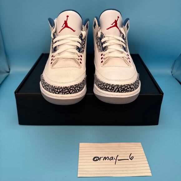 Air Jordan Retro 3 "True Blue" 2009 m8.5 w10 - Picture 4 of 16